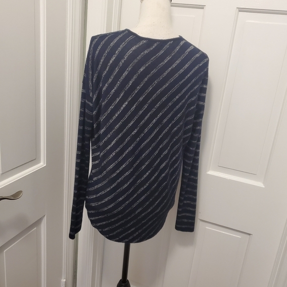 Rag & Bone Striped Hudson Vee Long Sleeve Knit Top Size SP - Picture 5 of 10